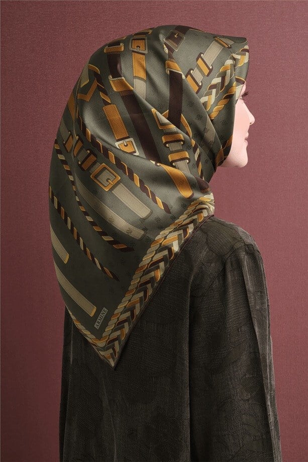 Armine Jakarlı İpek Eşarp 9607D 04