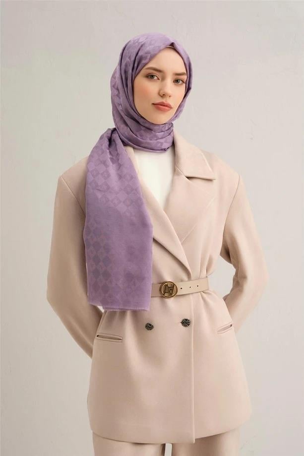 Armine Jakarlı İpek Pamuk Şal 10071