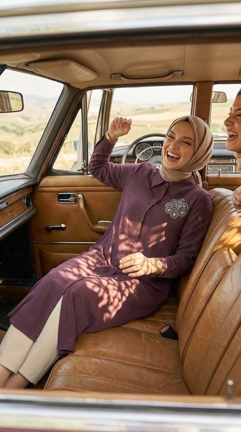Armine TEND Çiçek Detaylı Tunik Vişne 26YT403