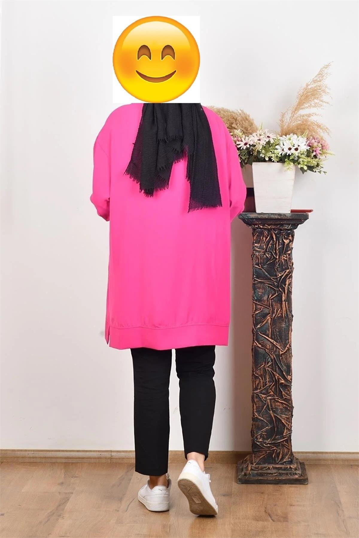 Armine Trend 22yt428-1 Kadın Fuşya Trend Tunik Fuşya