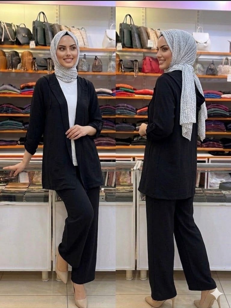 Armine TREND 3'Lü Pantolonlu  Bayan Spor Takım Siyah 26YTD6174