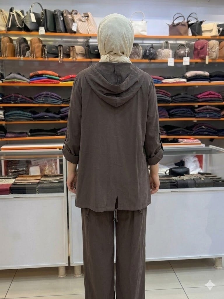 Armine TREND 3'Lü Pantolonlu  Bayan Spor Takım Kahverengi 26YTD6174