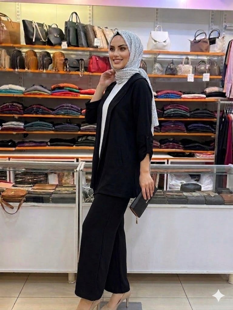 Armine TREND 3'Lü Pantolonlu  Bayan Spor Takım Siyah 26YTD6174