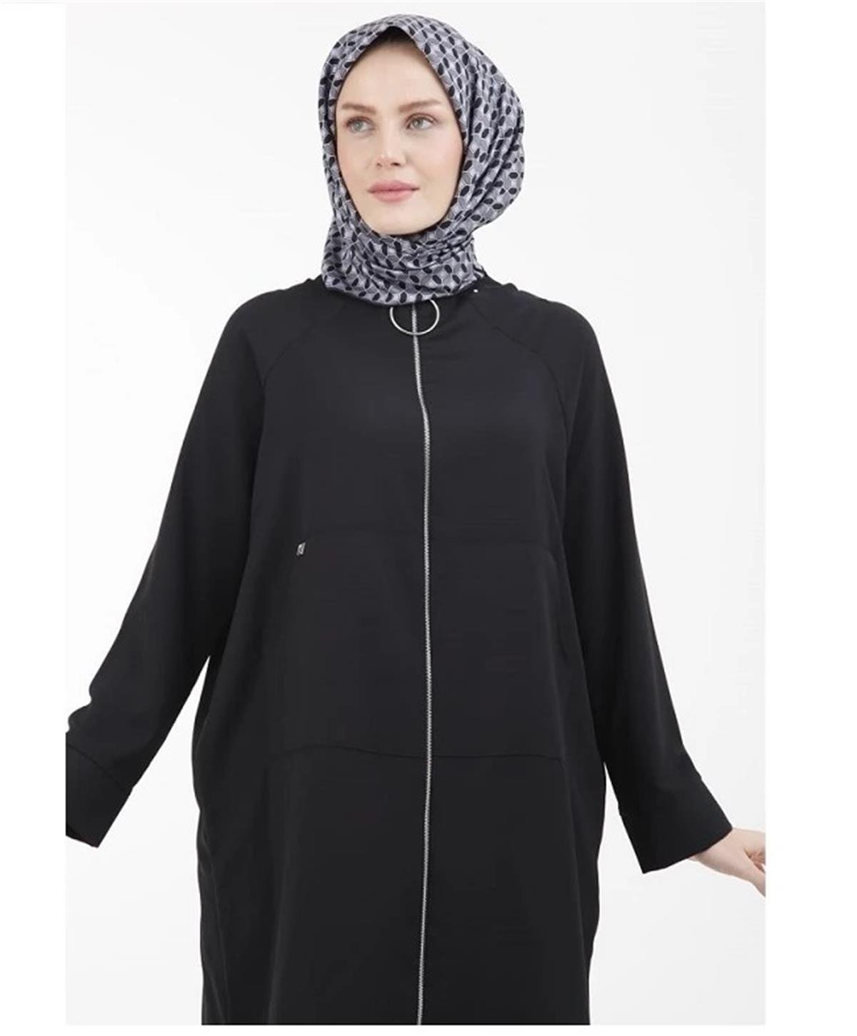 Armine Trend Arkası Yıldız Detaylı Fermuarlı Giyçık 23YT524 22KT520 Siyah