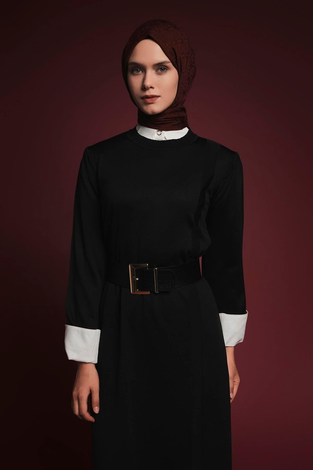 Armine TREND Basic Görünümlü Elbise Siyah 25YTD956