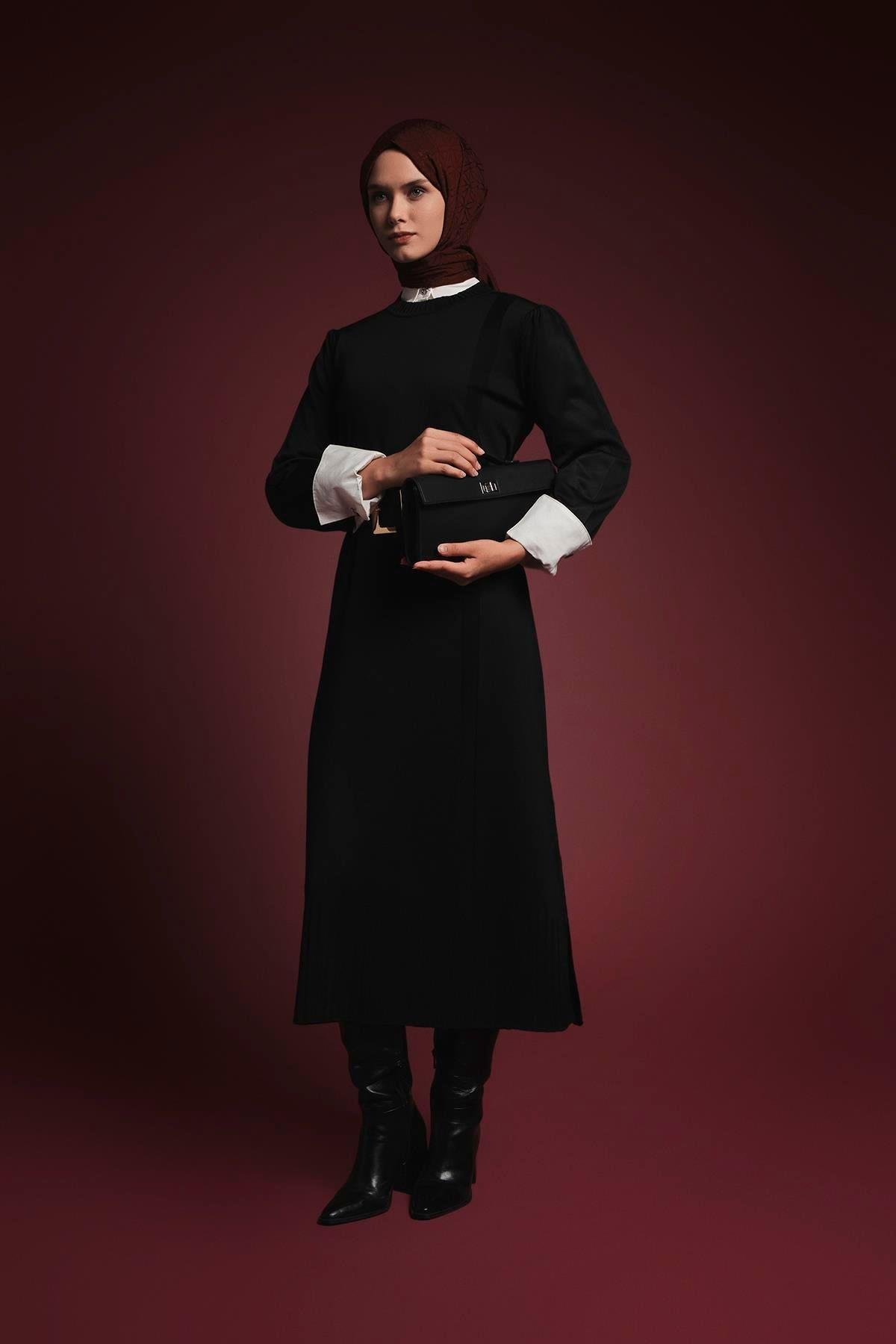 Armine TREND Basic Görünümlü Elbise Siyah 25YTD956