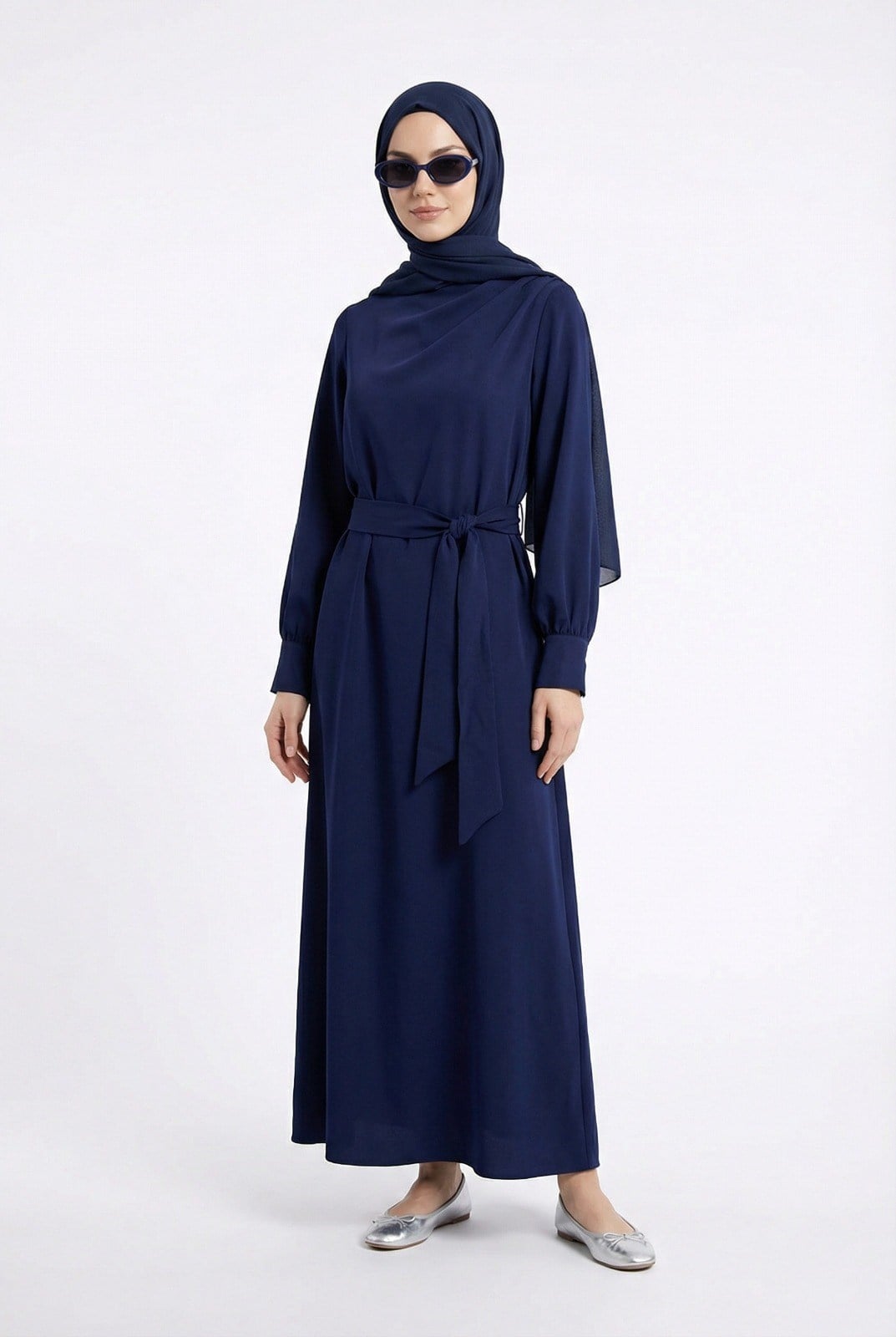 Armine TREND Bayan Uzun Elbise Lacivert 26YT904