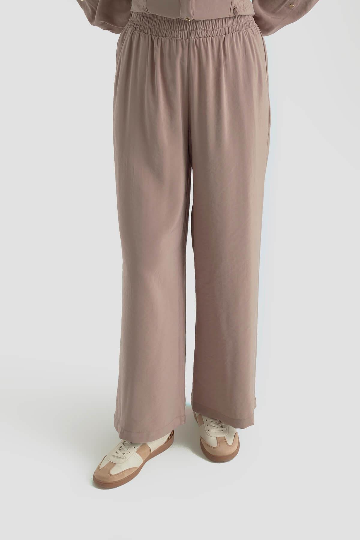 Armine TREND Belden Bağcıklı Spor Pantolonlu Cupra Takım Vizon 26YT619