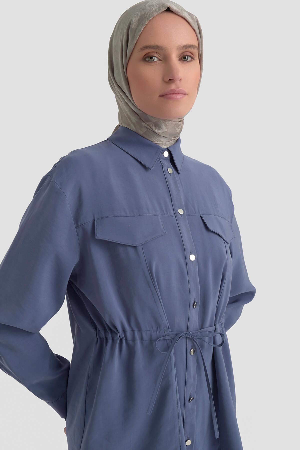 Armine TREND Belden Bağcıklı Spor Pantolonlu Cupra Takım İndigo 26YT619