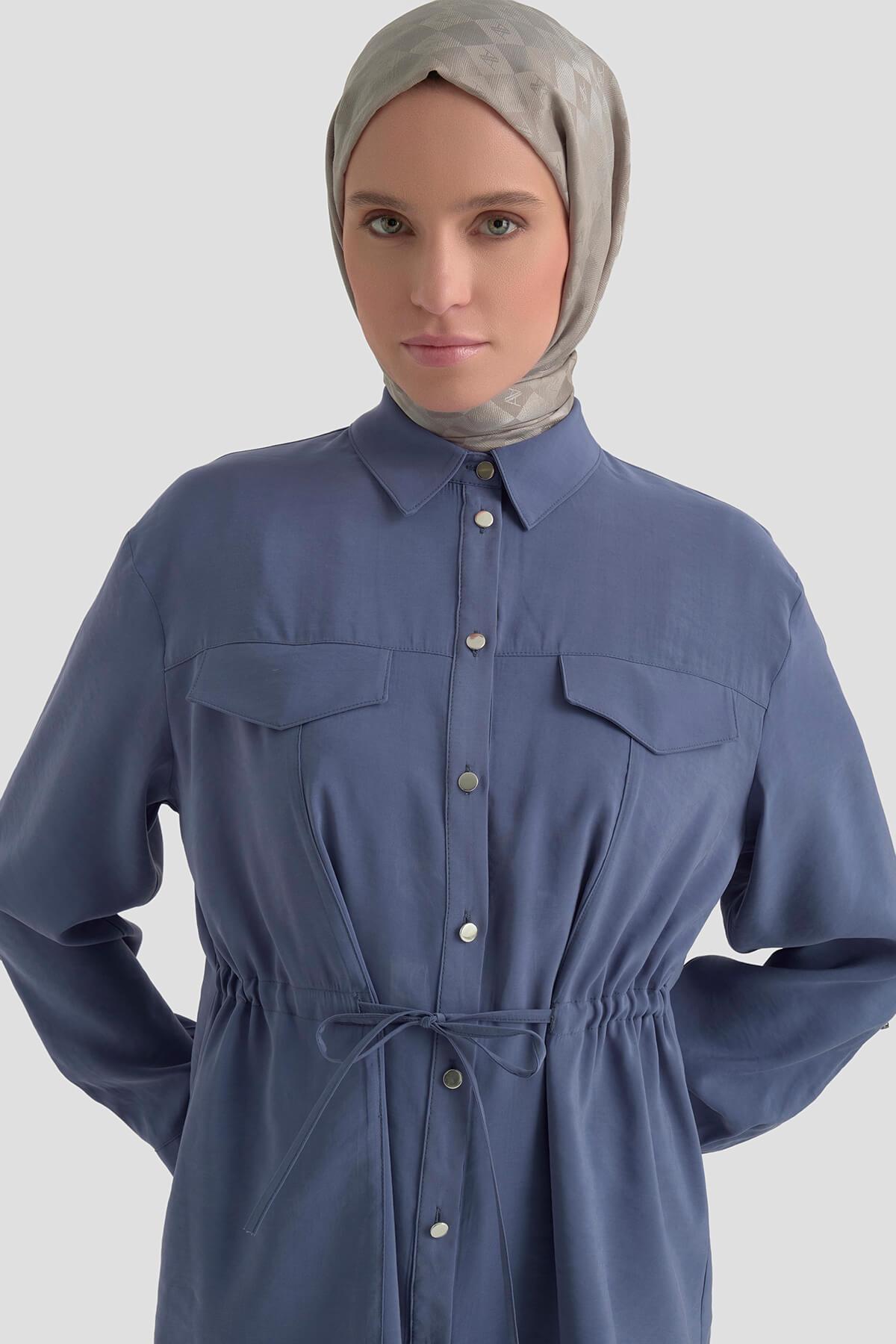 Armine TREND Belden Bağcıklı Spor Pantolonlu Cupra Takım İndigo 26YT619