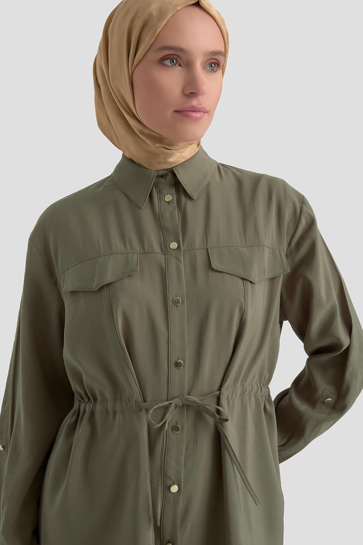 Armine TREND Belden Bağcıklı Spor Pantolonlu Takım Küf Yeşili 26YT619