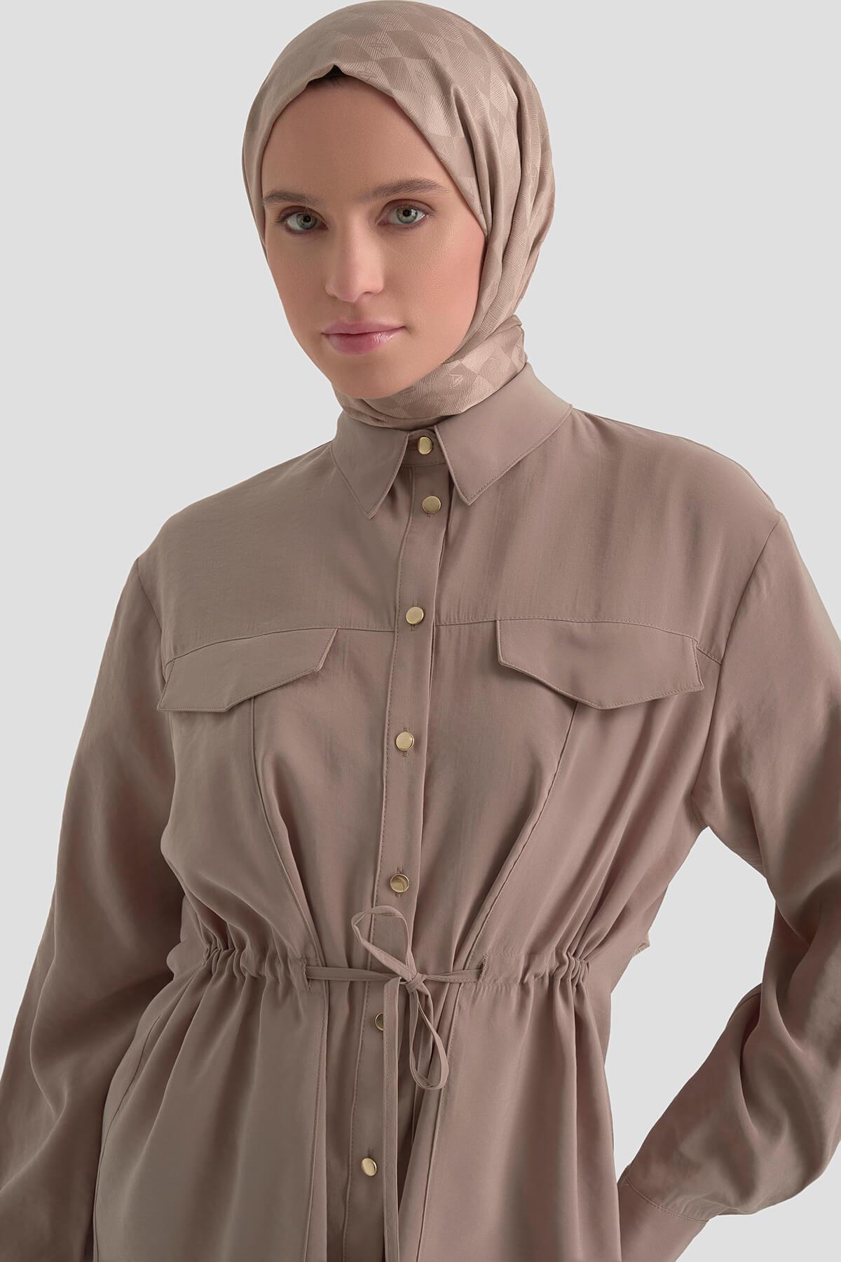 Armine TREND Belden Bağcıklı Spor Pantolonlu Cupra Takım Vizon 26YT619