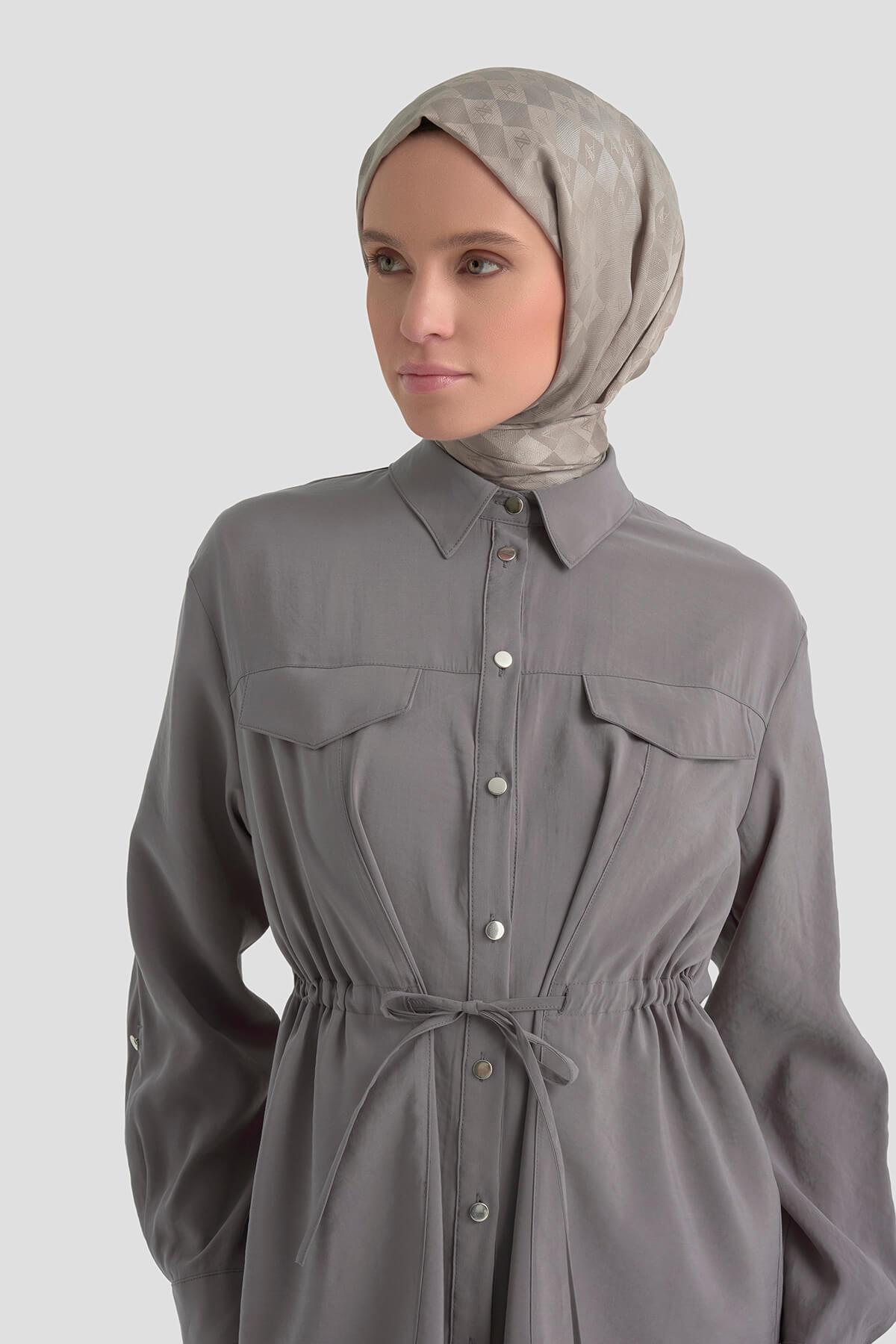 Armine TREND Belden Bağcıklı Spor Pantolonlu Cupra Takım Açık Gri 26YT619