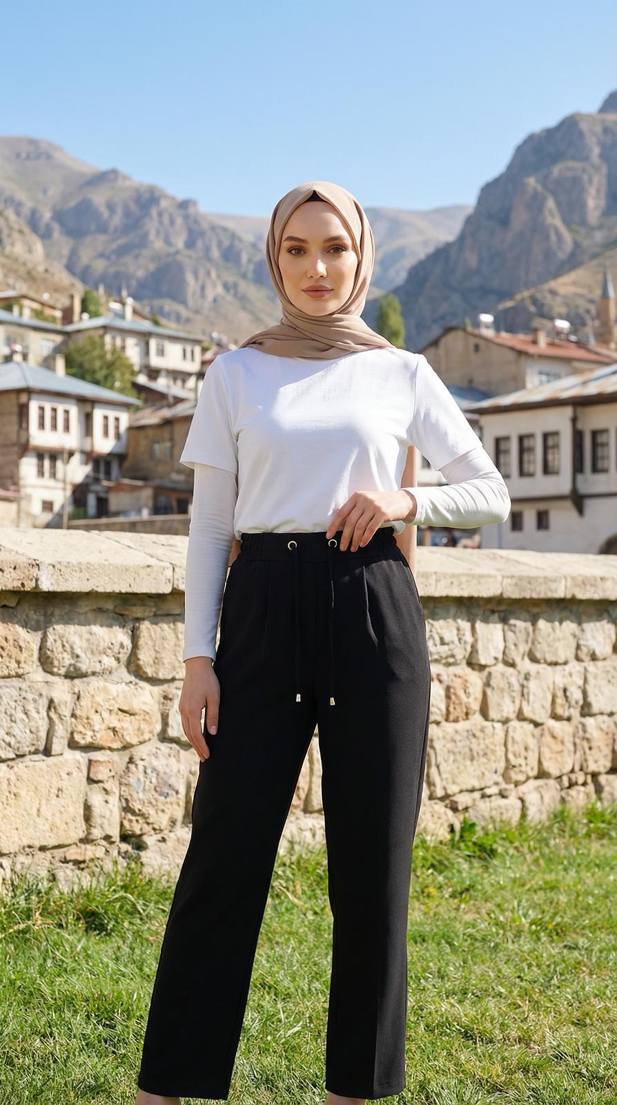 Armine TREND Bilek Boy Pantolon Siyah 26YT209