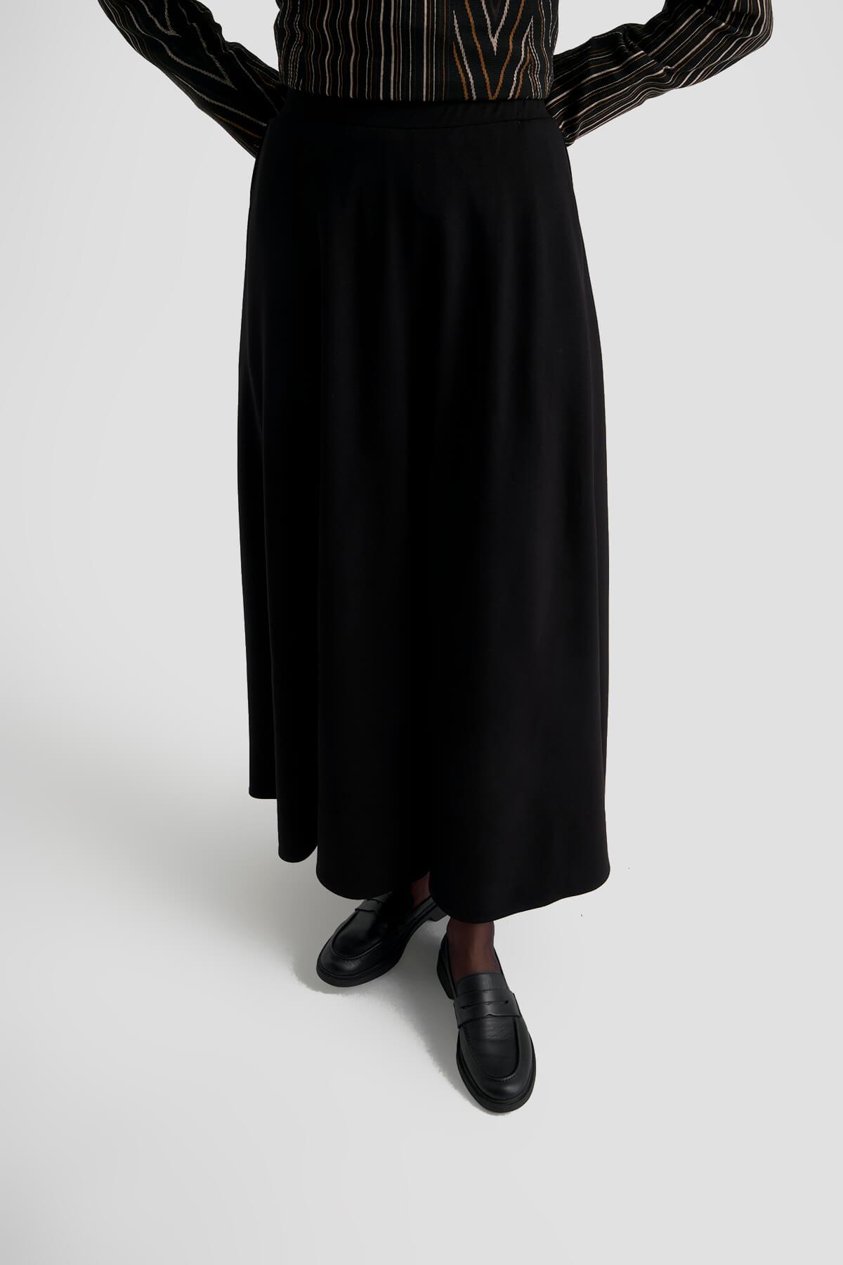 Armine TREND Bluz Desenli Etekli Takım Kahverengi 25KT6117