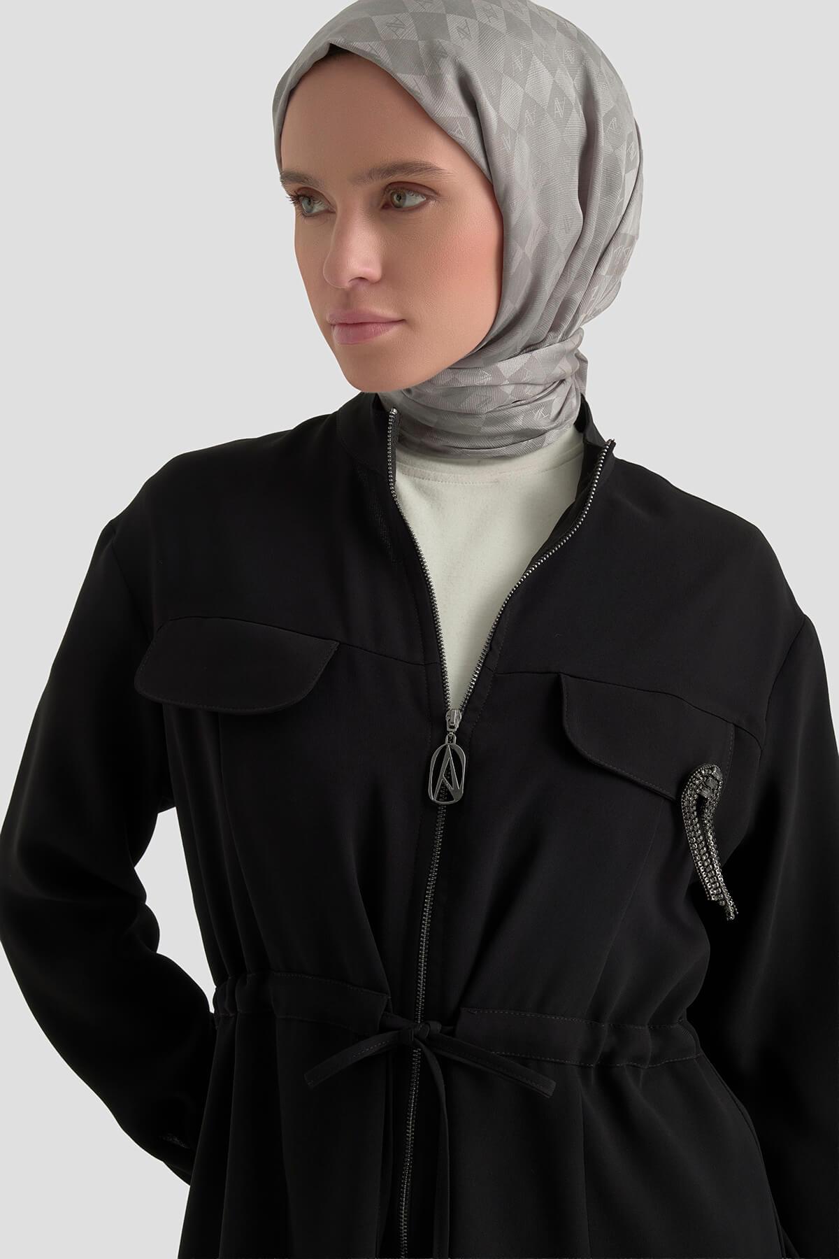 Armine TREND Broş Detaylı İkili Takım Siyah 25KT646