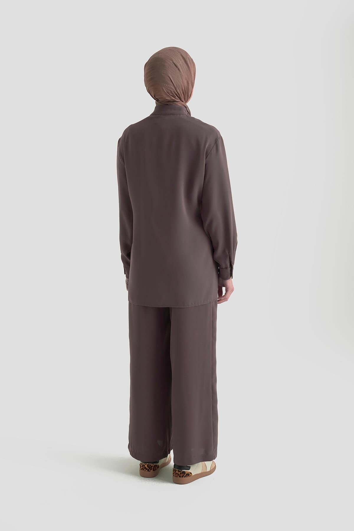 Armine TREND Broş Detaylı İkili Takım Latte 25KT646