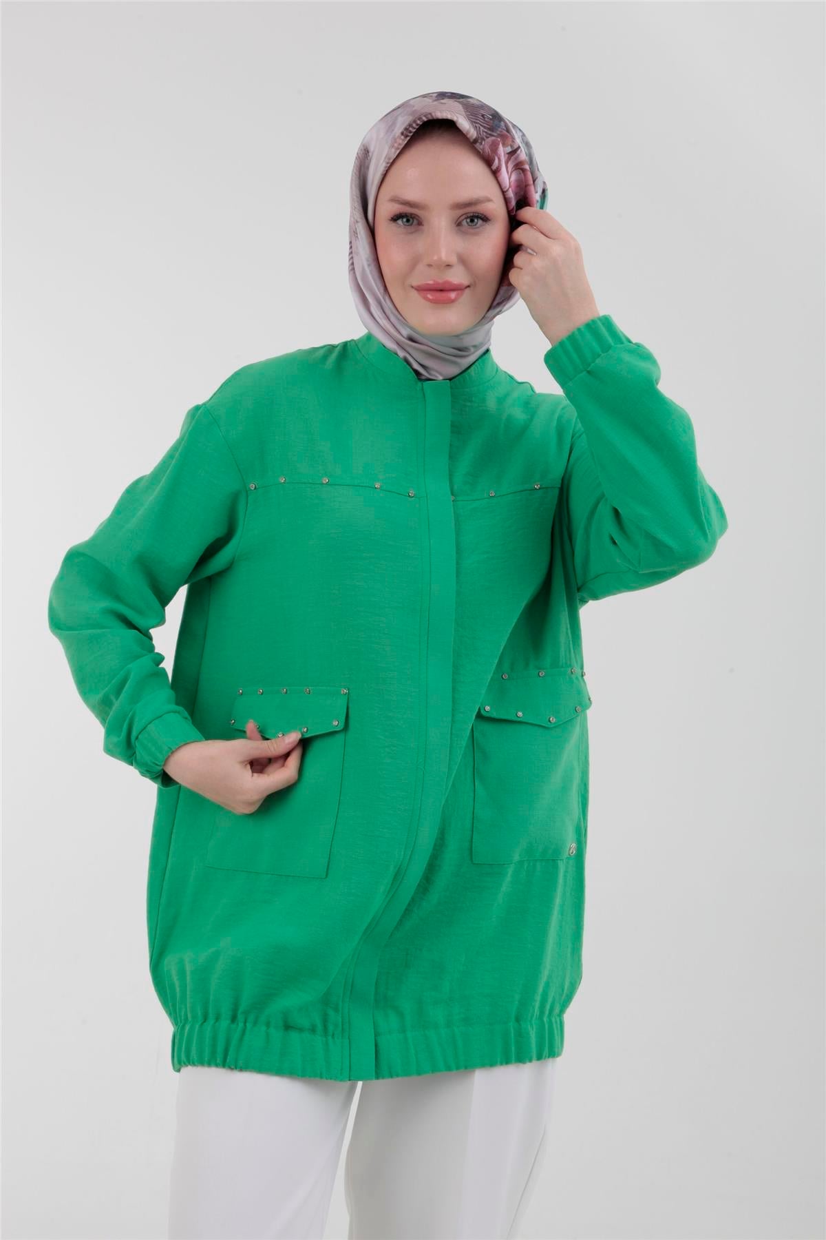 Armine Trend Ceket 23YT531 Benetton Yeşili