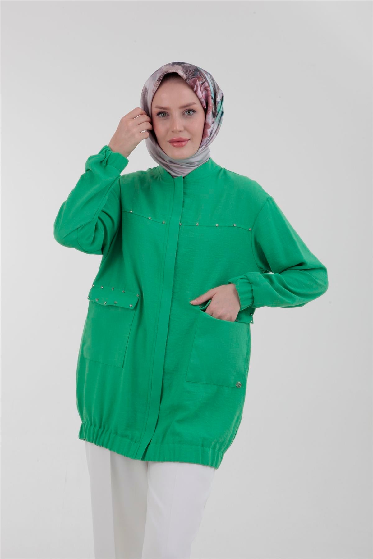 Armine Trend Ceket 23YT531 Benetton Yeşili