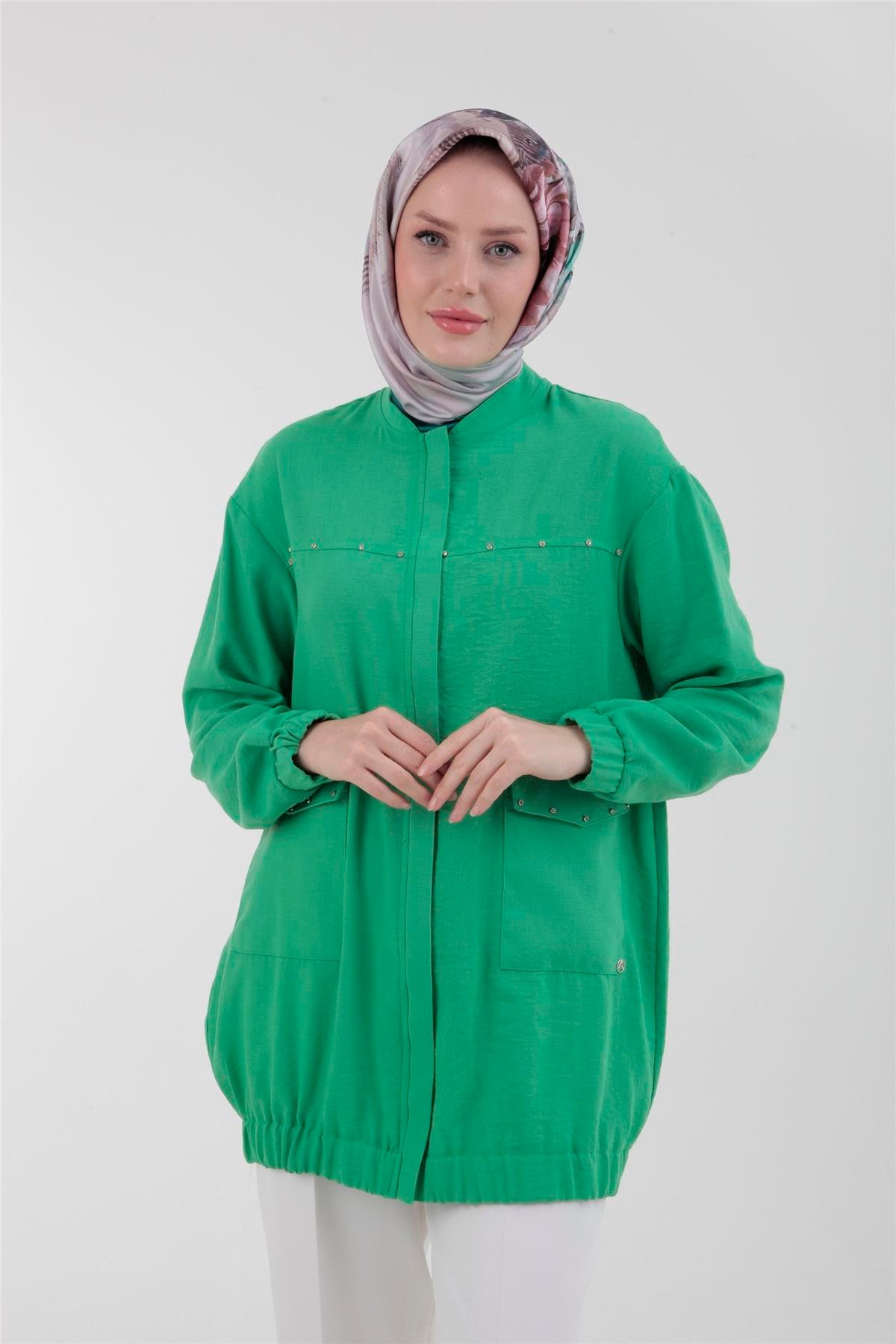 Armine Trend Ceket 23YT531 Benetton Yeşili