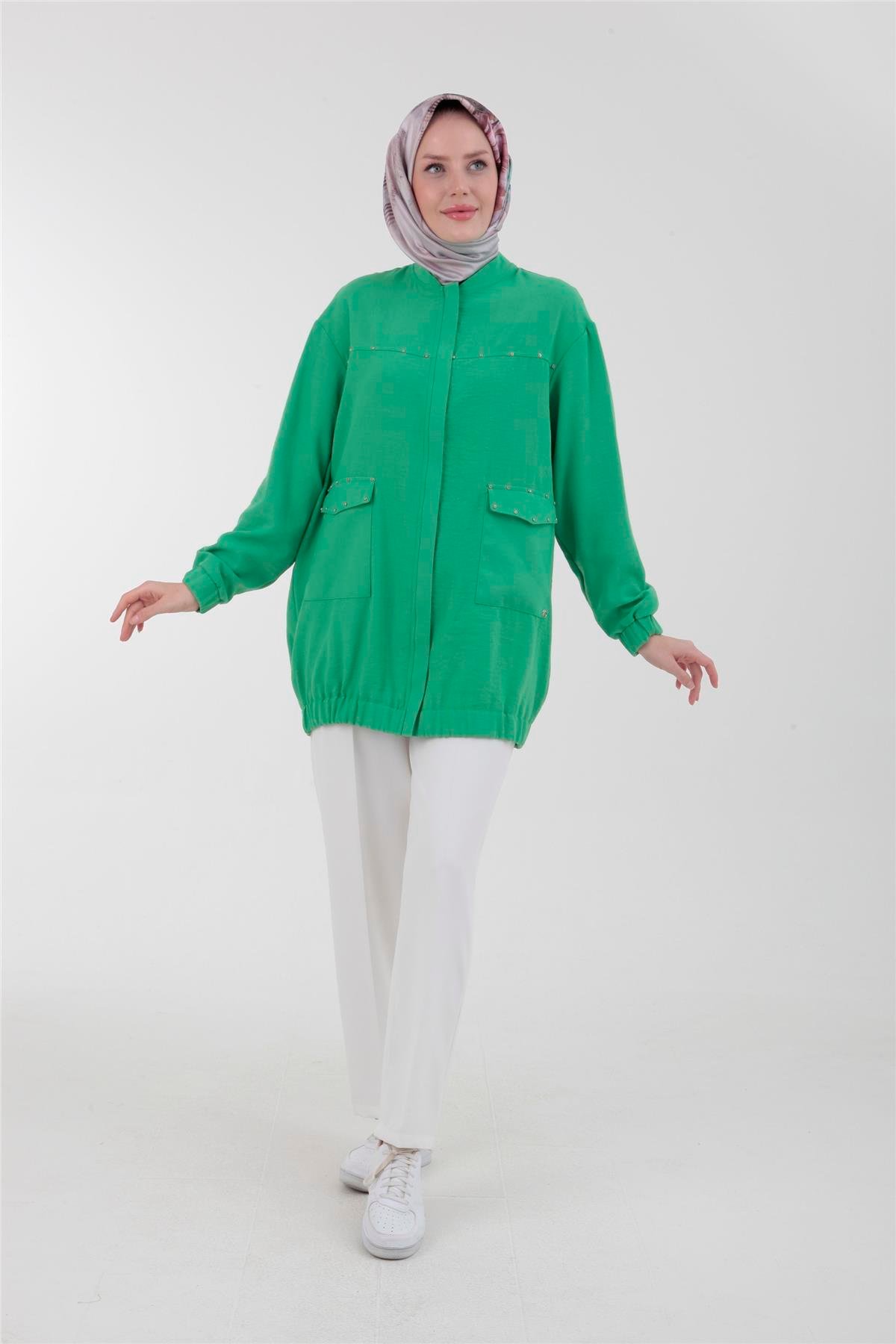 Armine Trend Ceket 23YT531 Benetton Yeşili