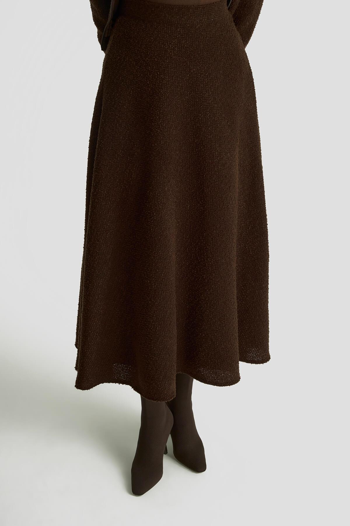 Armine TREND Ceket Fermuar Detaylı Alt Üst Takım Kahverengi 25KT627