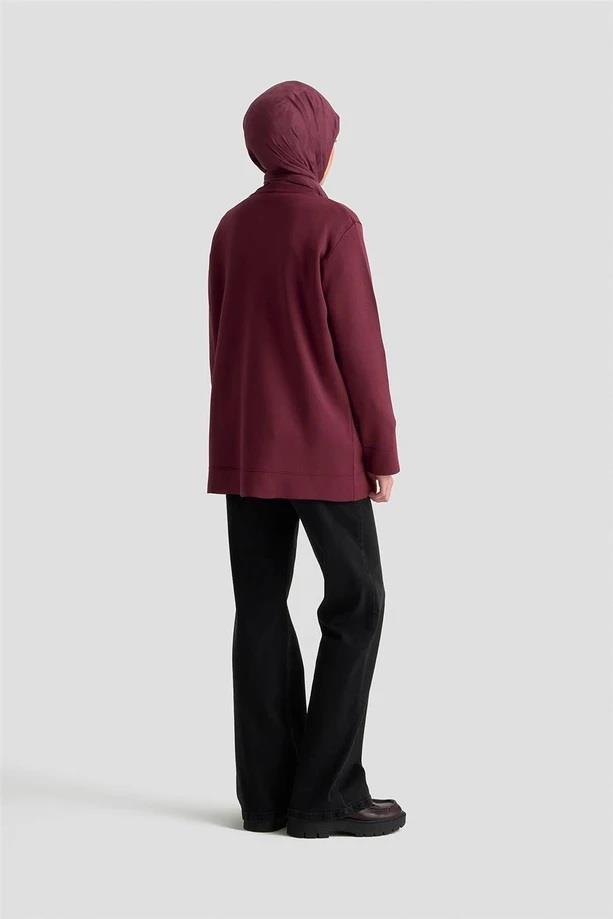 Armine TREND Cepli Triko Hırka Bordo 25YTD4120