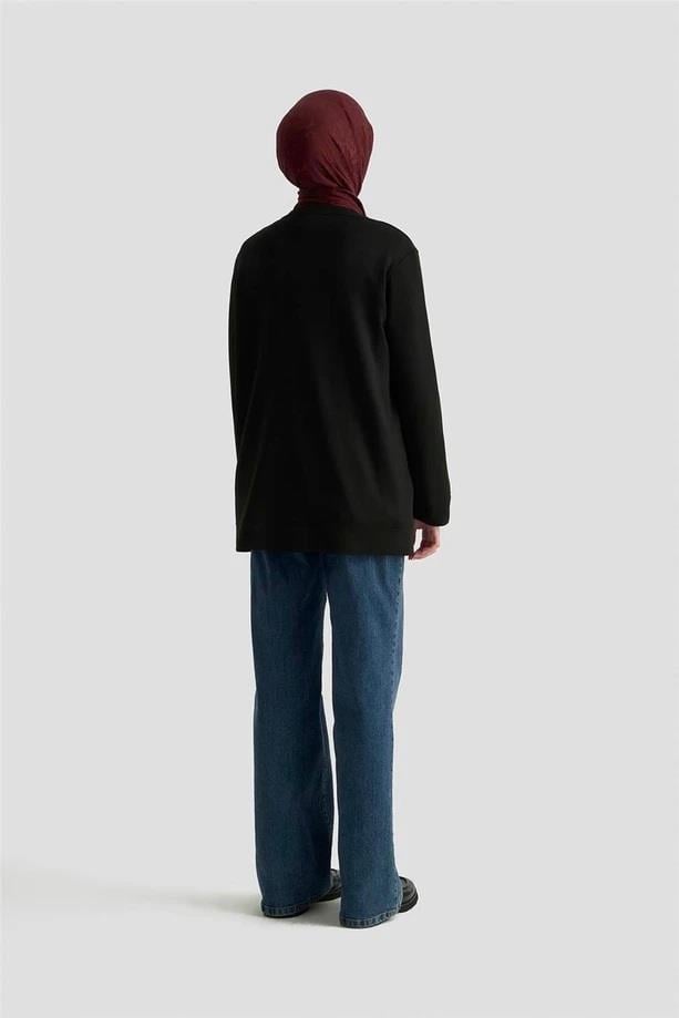Armine TREND Cepli Triko Hırka Siyah 25YTD4120