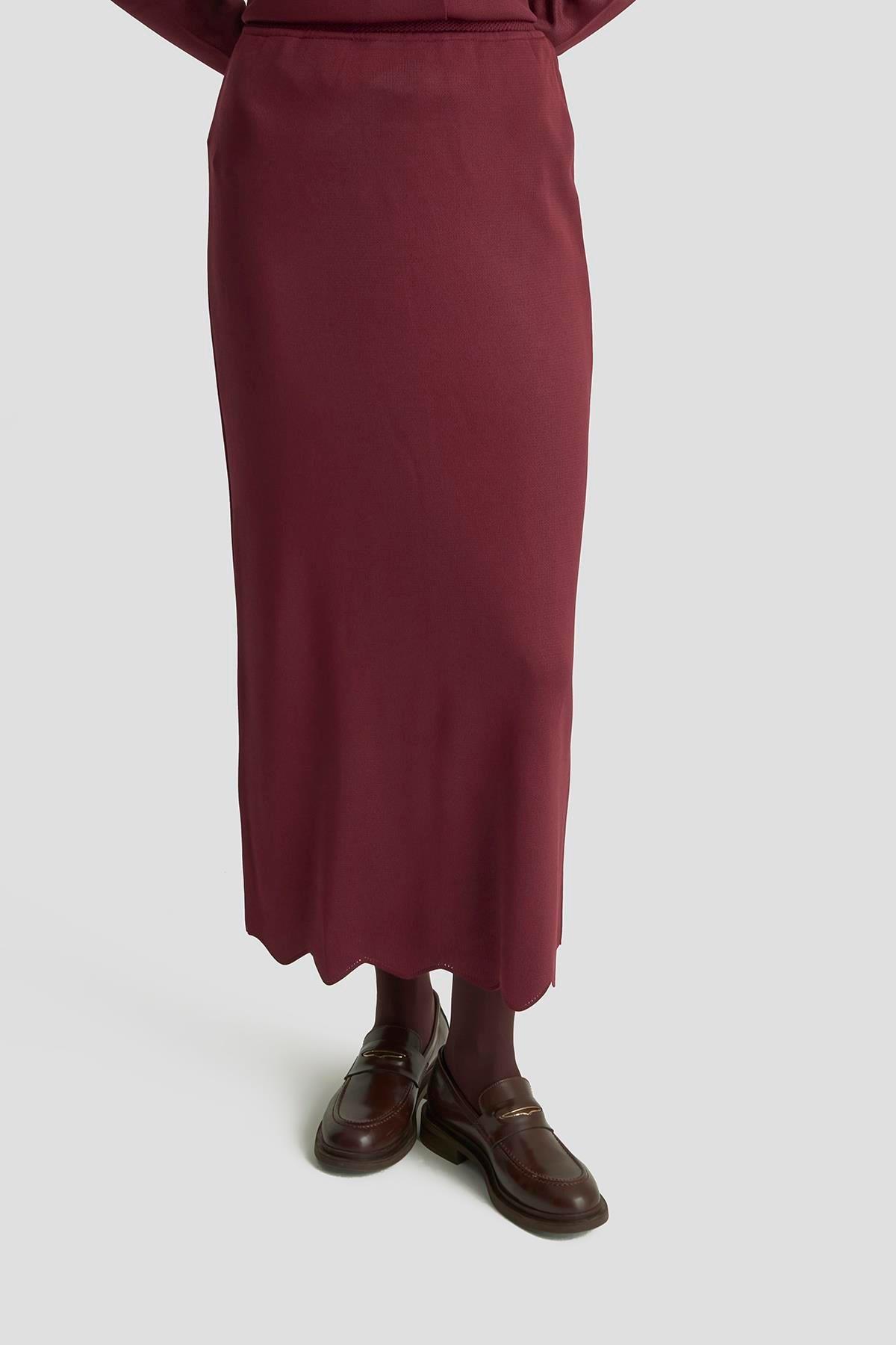 Armine TREND Çift Düğme Detaylı Etekli  Merserize Takım Bordo 25YTD6118
