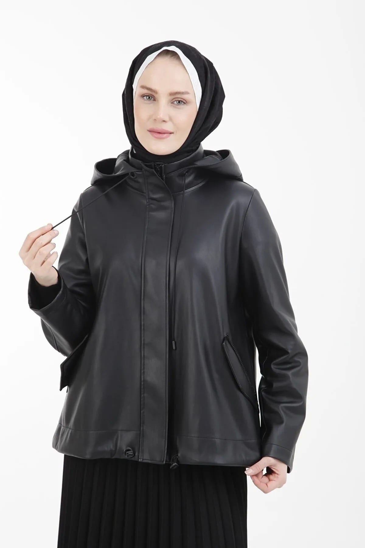 Armine Trend Deri Ceket  22KT502 Siyah
