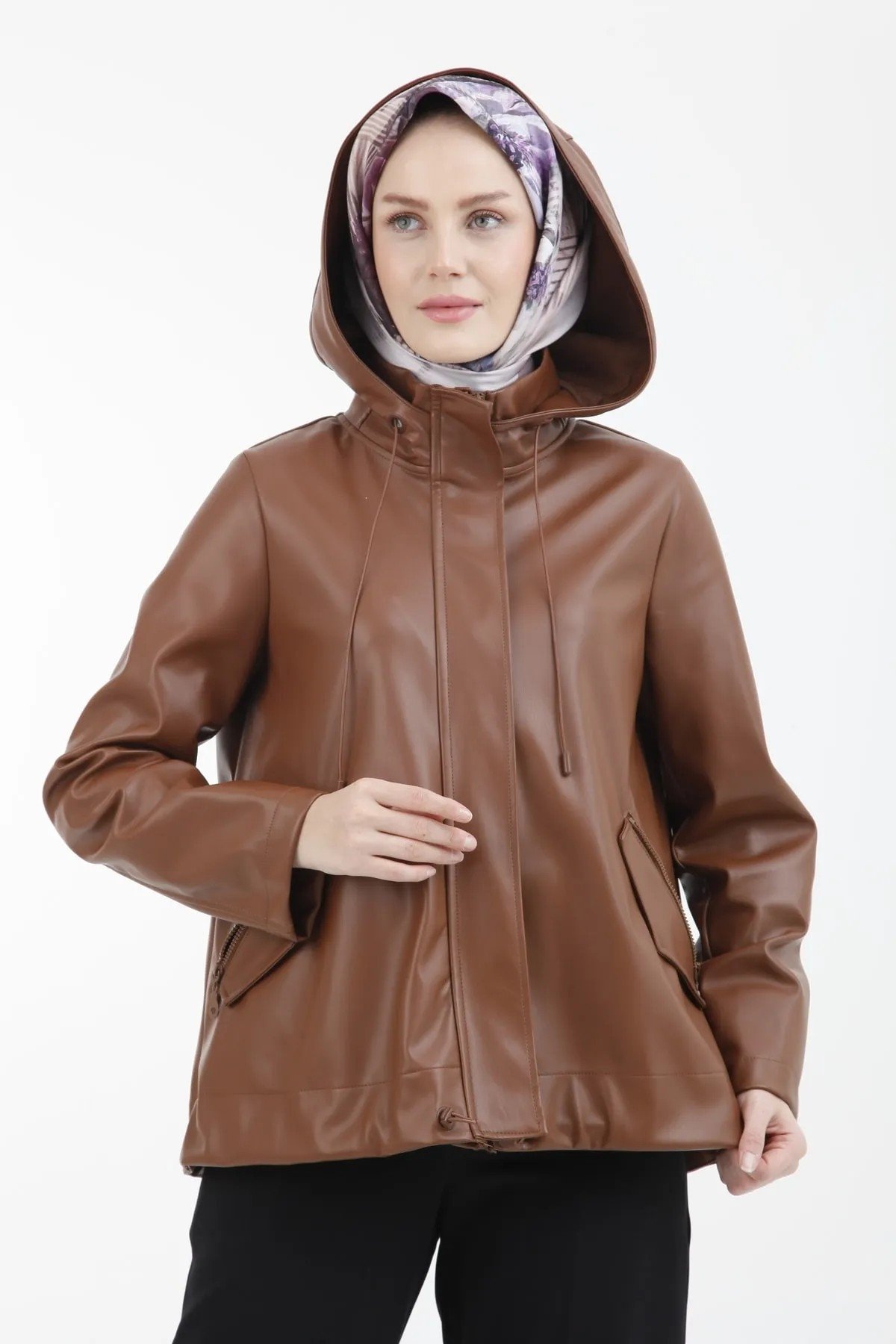 Armine Trend Deri Ceket  22KT502 Taba