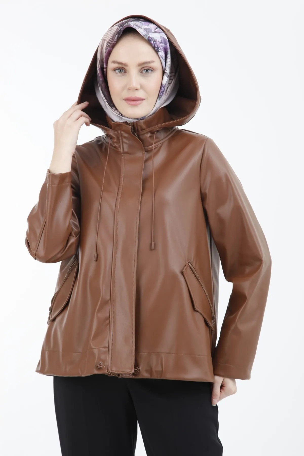 Armine Trend Deri Ceket  22KT502 Taba