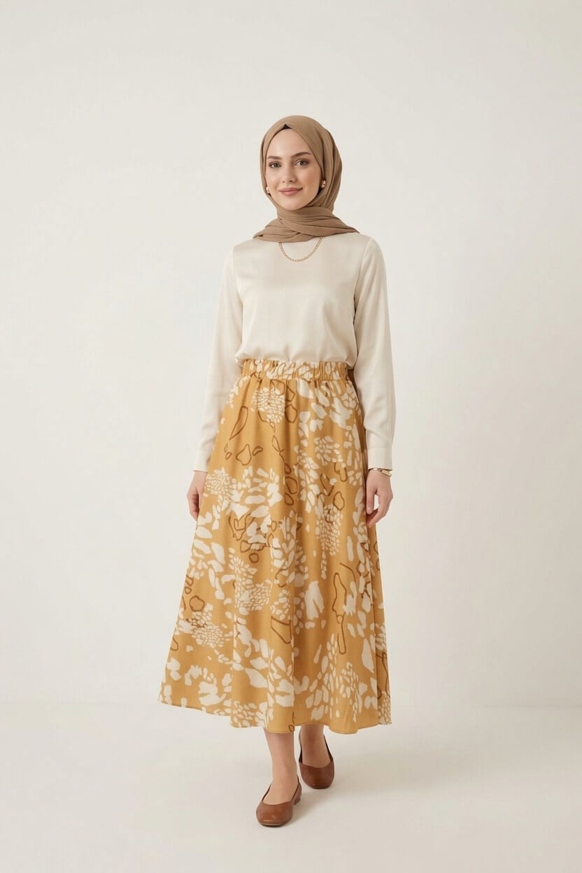 Armine TREND Desenli Hardal Etek 26yt131