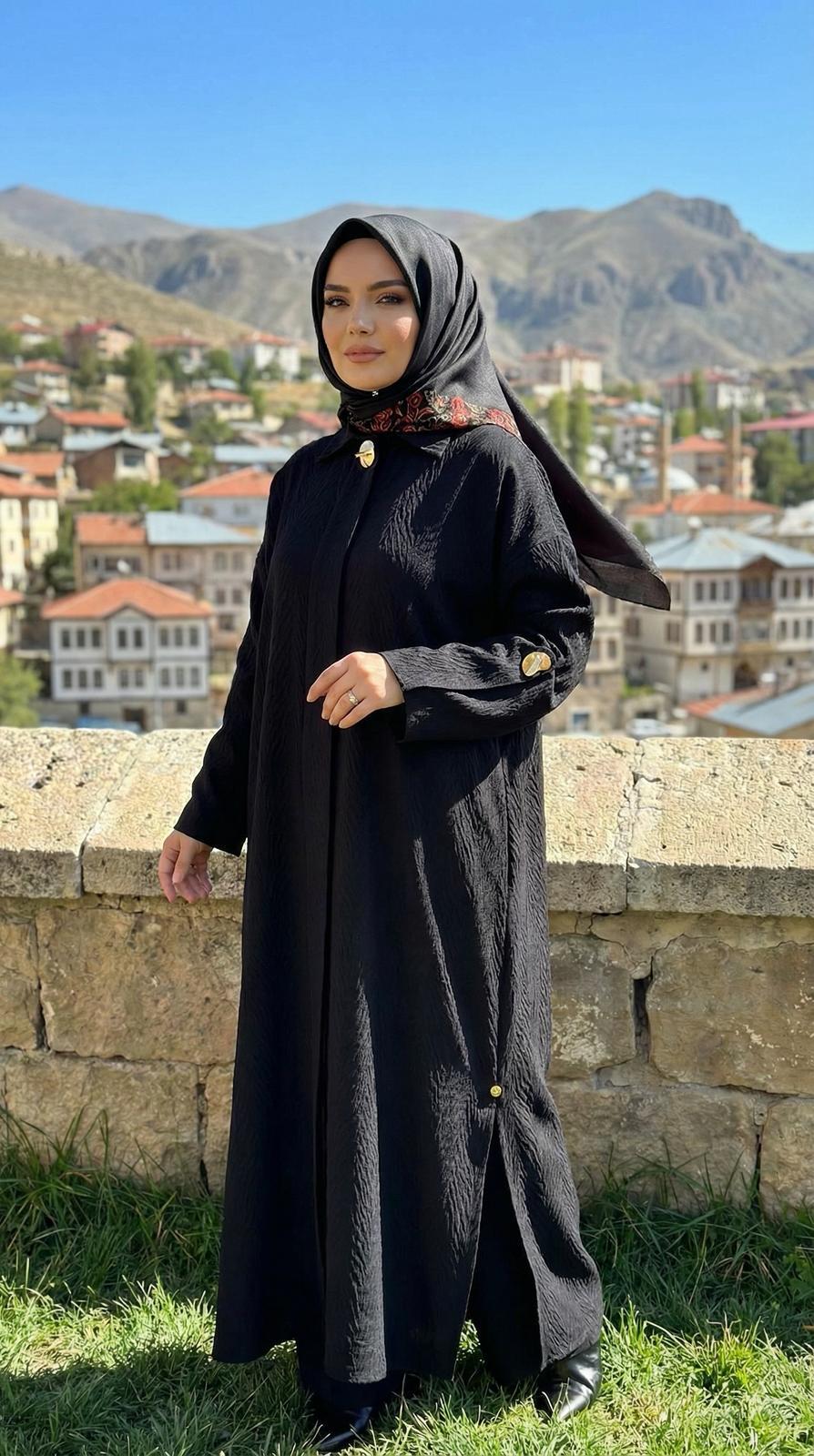 Armine TREND Düğme Detaylı Giy-Çık Siyah 26YT402