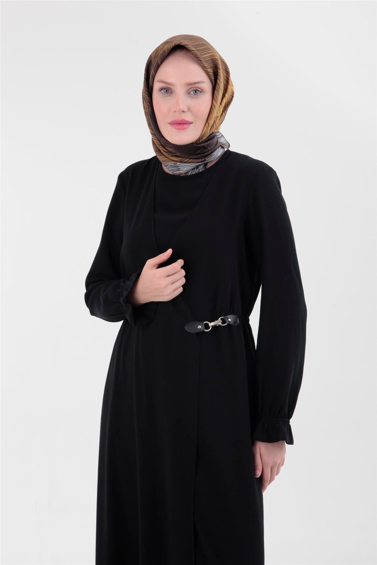 Armine Trend Elbise 23KT908 Siyah