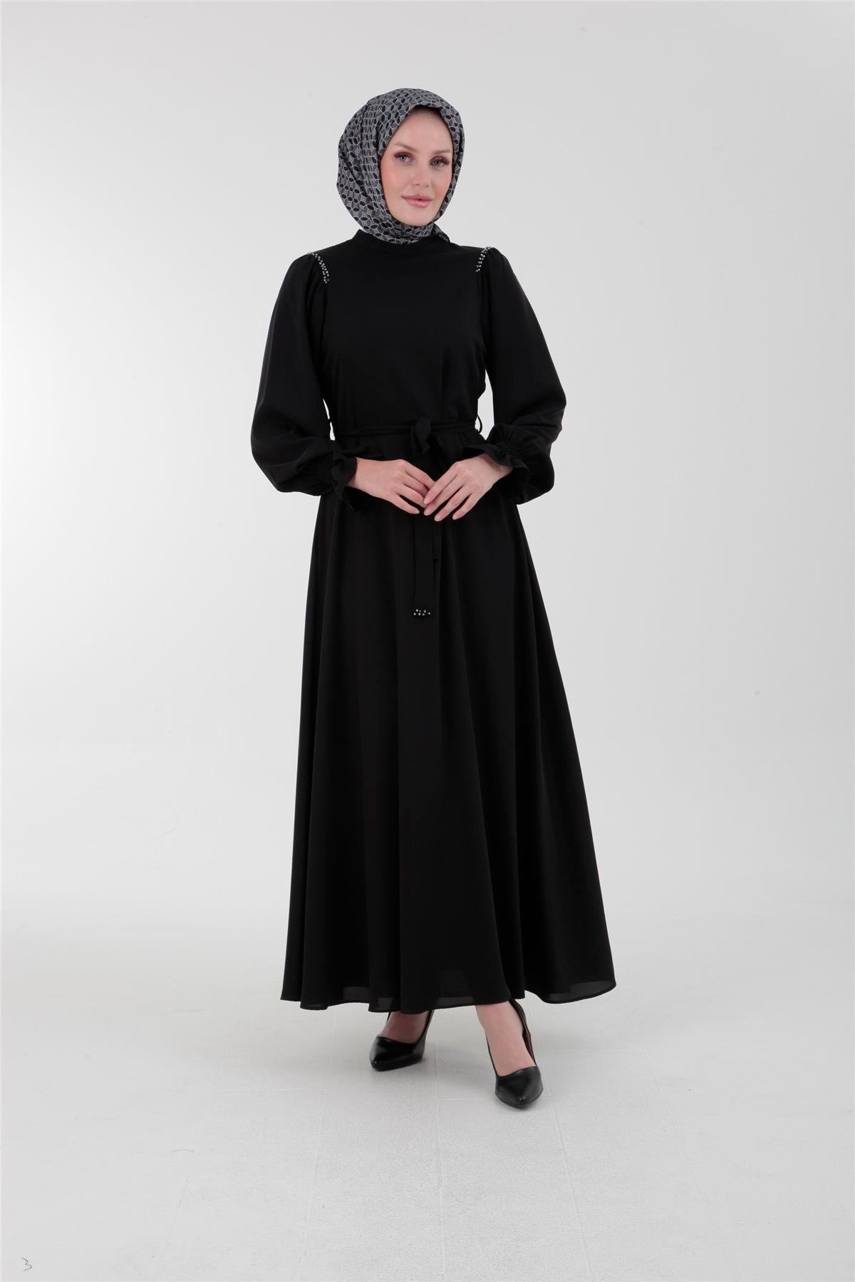 Armine Trend Elbise 23YT904 Siyah