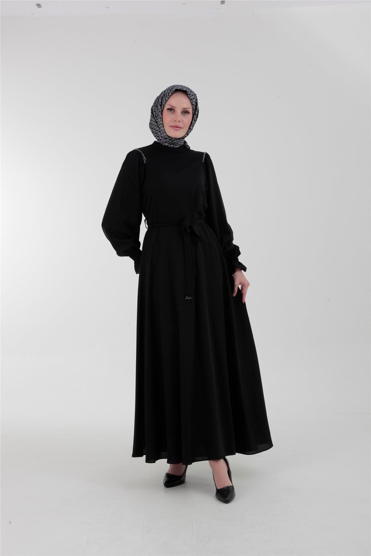 Armine Trend Elbise 23YT904 Siyah