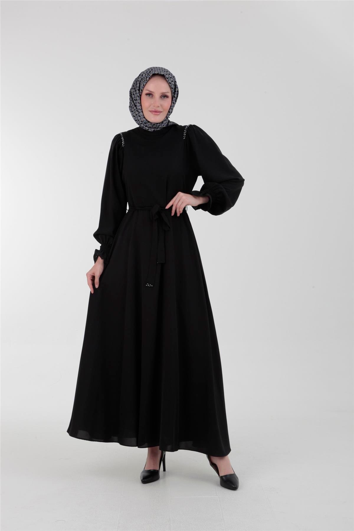 Armine Trend Elbise 23YT904 Siyah