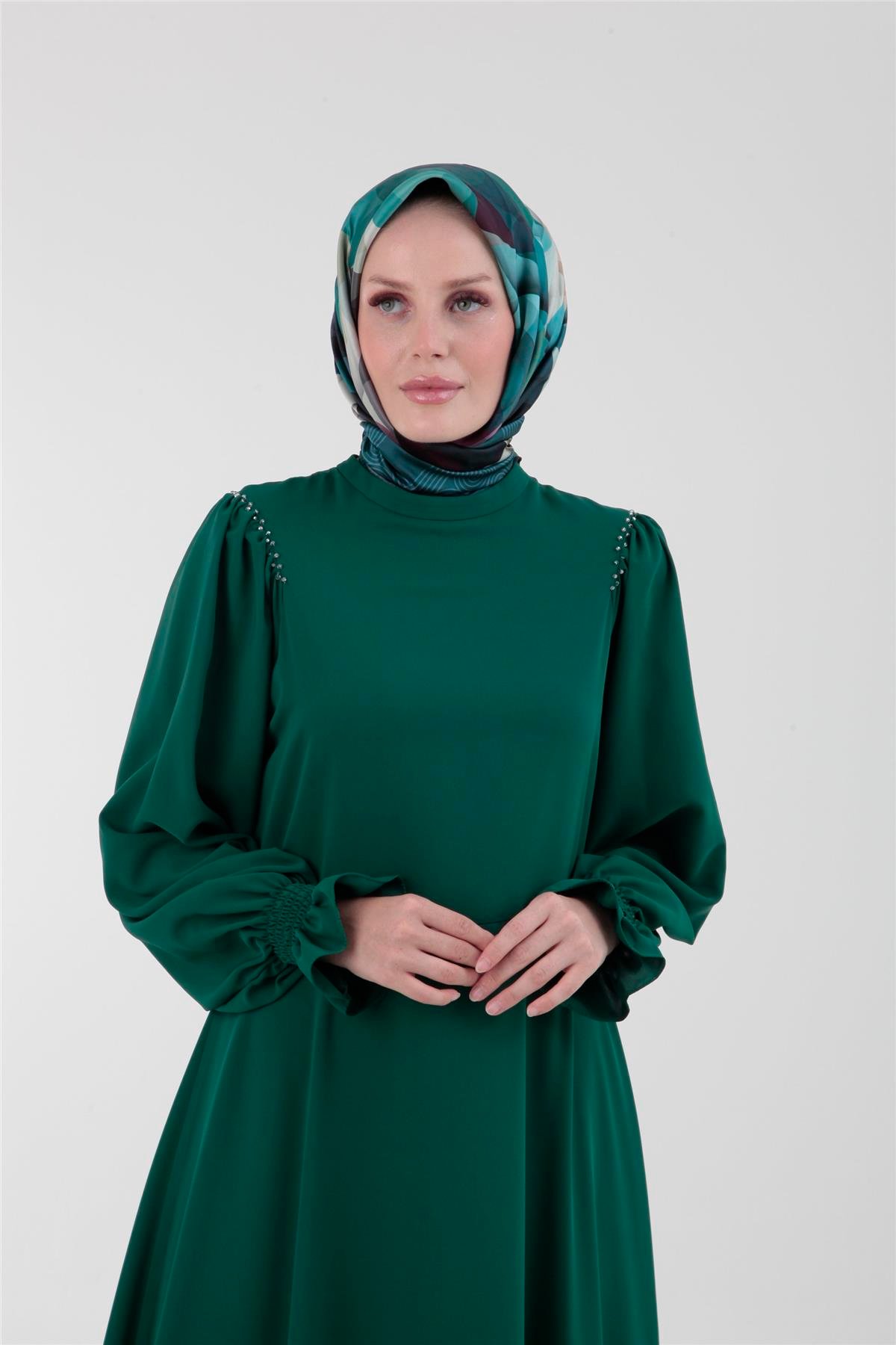 Armine Trend Elbise 23YT904 Zümrüt
