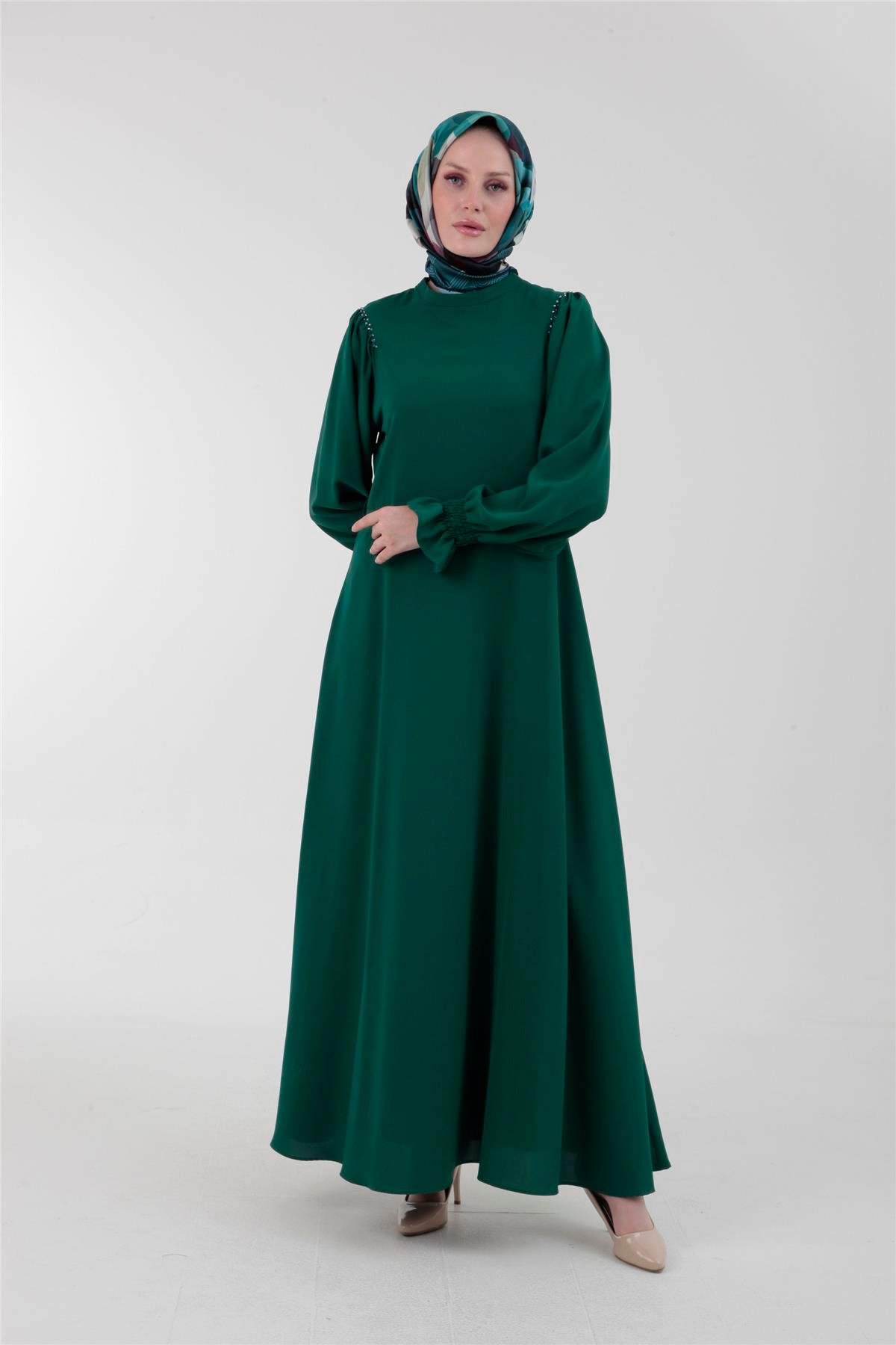 Armine Trend Elbise 23YT904 Zümrüt