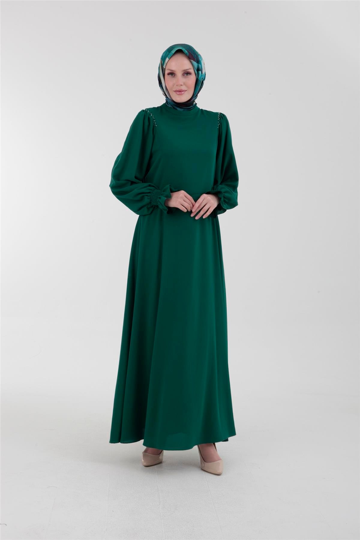 Armine Trend Elbise 23YT904 Zümrüt