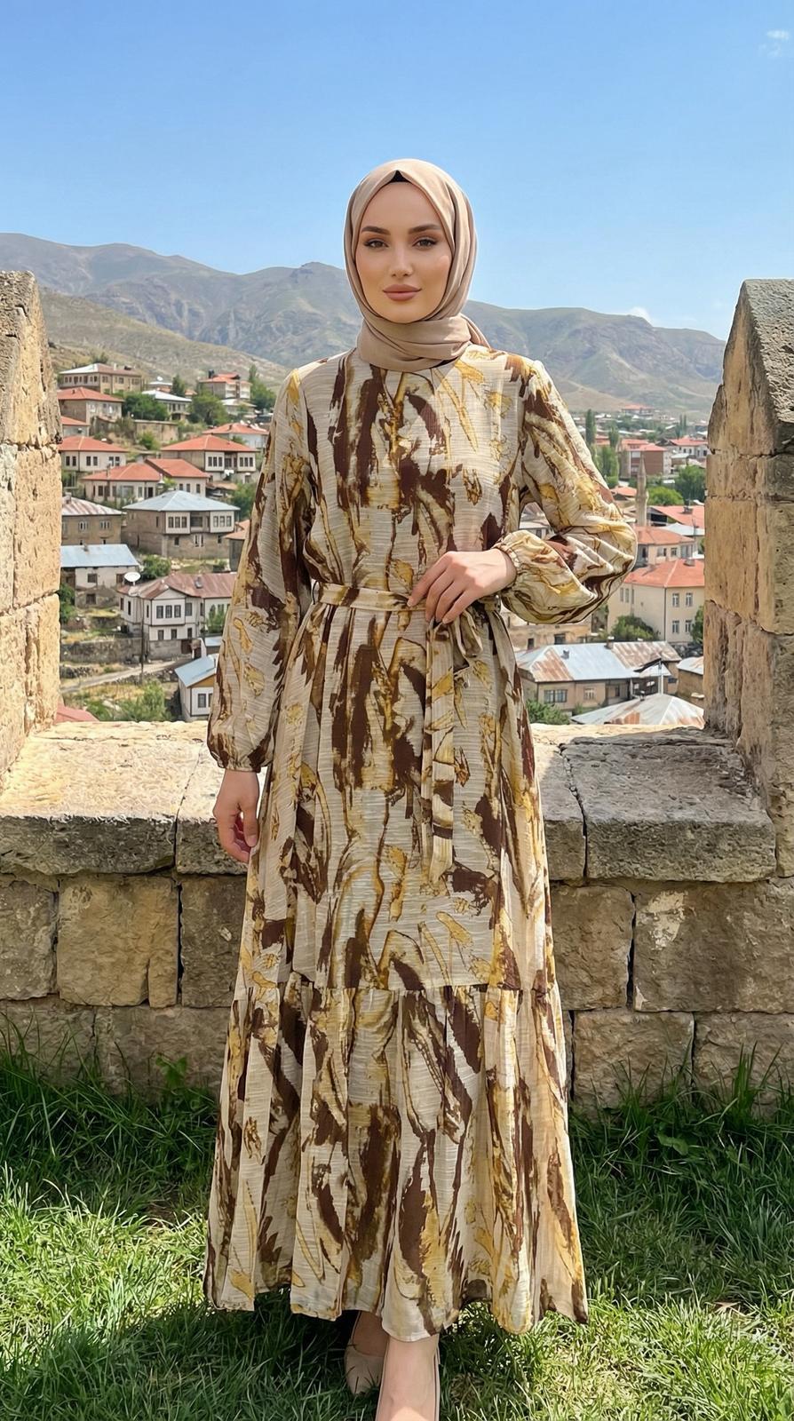 Armine TREND Elbise Kahverengi 25YT963