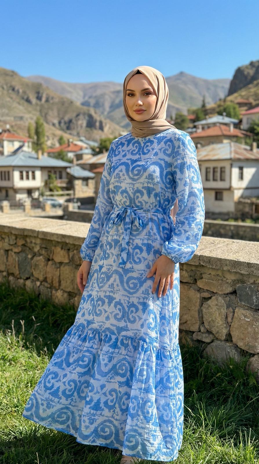 Armine TREND Elbise Mavi 25YT963