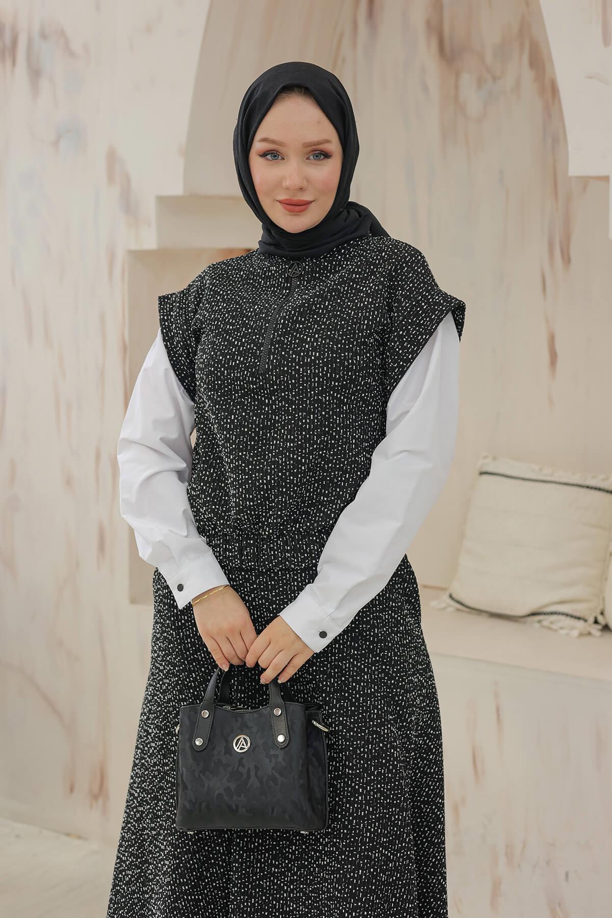 Armine TREND Etekli Bayan Takım Siyah 24KT638