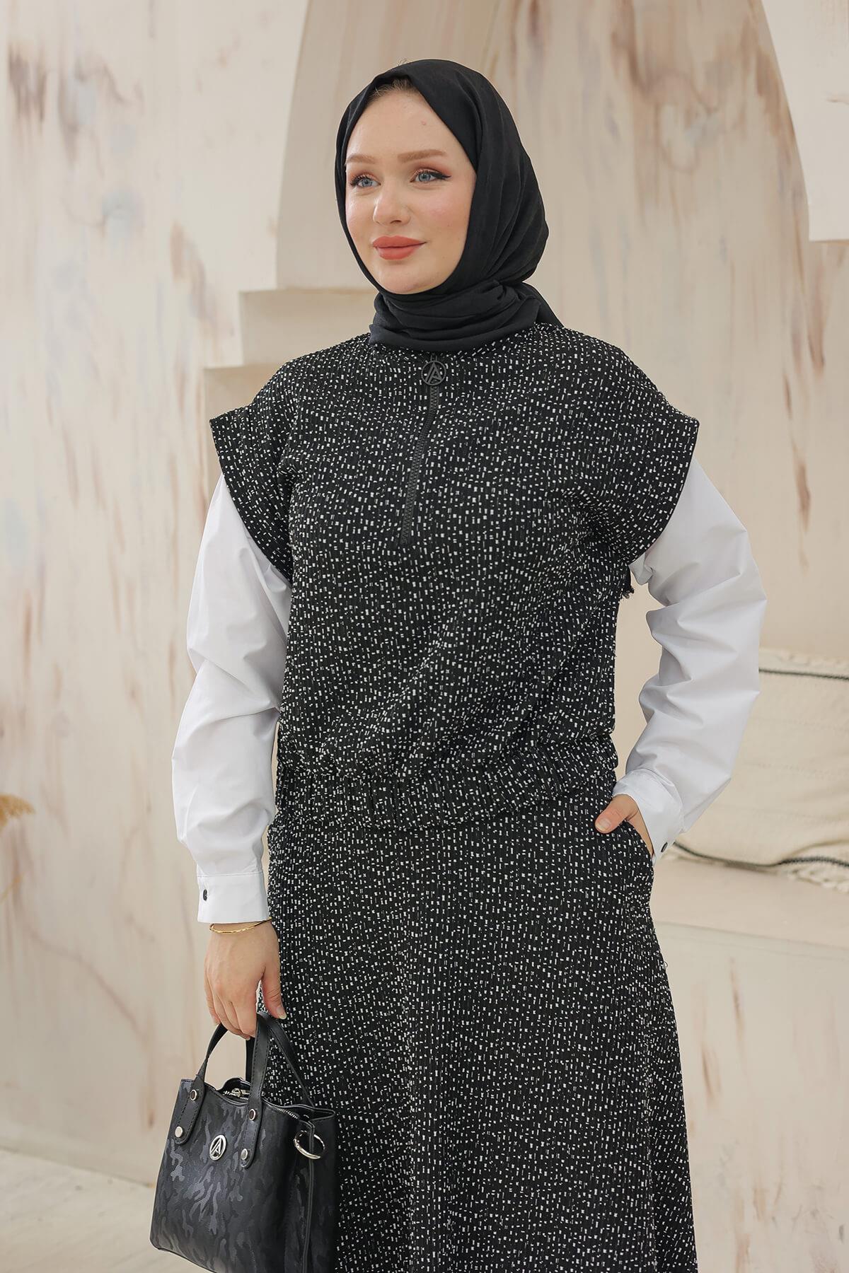Armine TREND Etekli Bayan Takım Siyah 24KT638