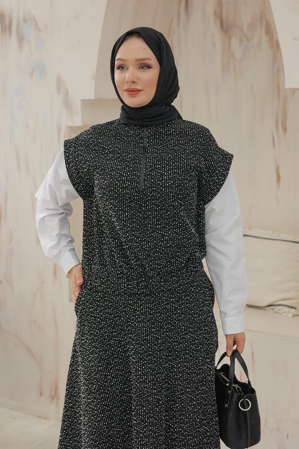Armine TREND Etekli Bayan Takım Siyah 24KT638
