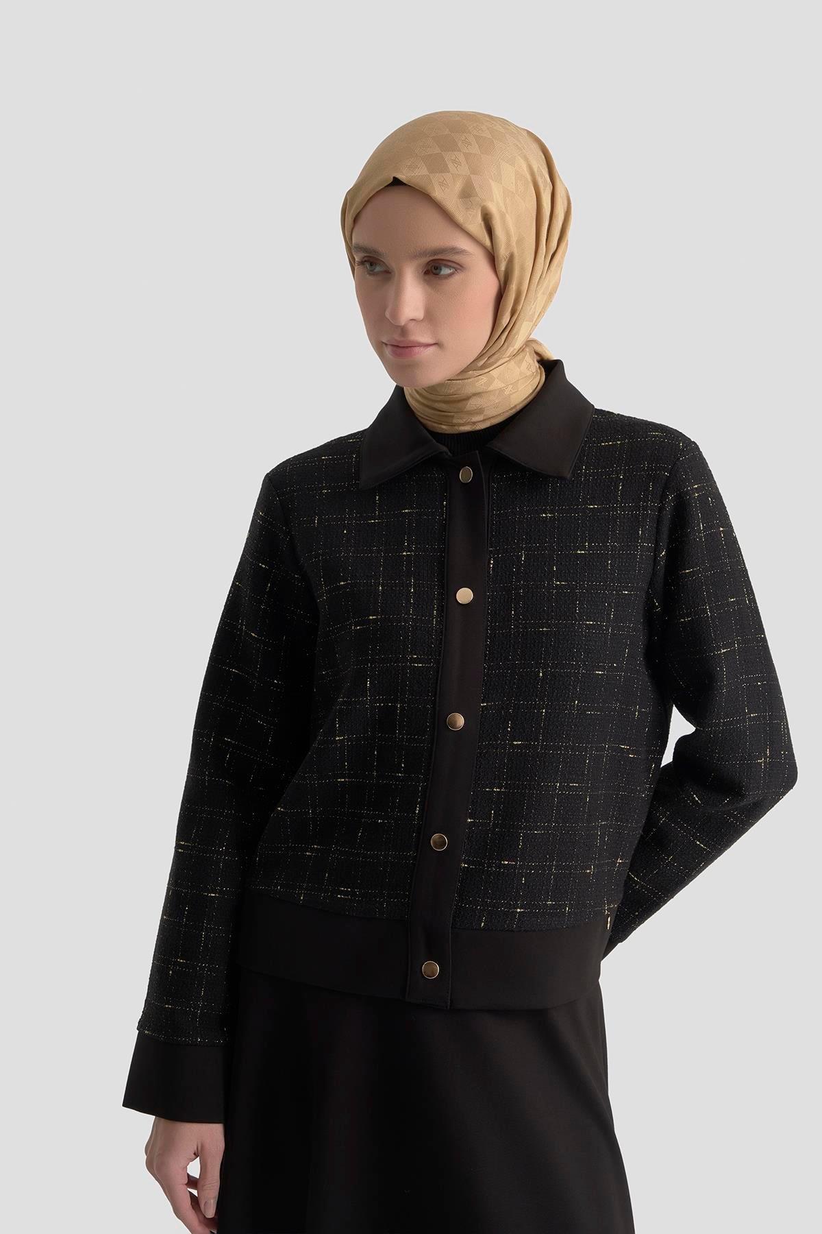 Armine TREND Etekli Tüvit Ceketli Takım Siyah 25KT651