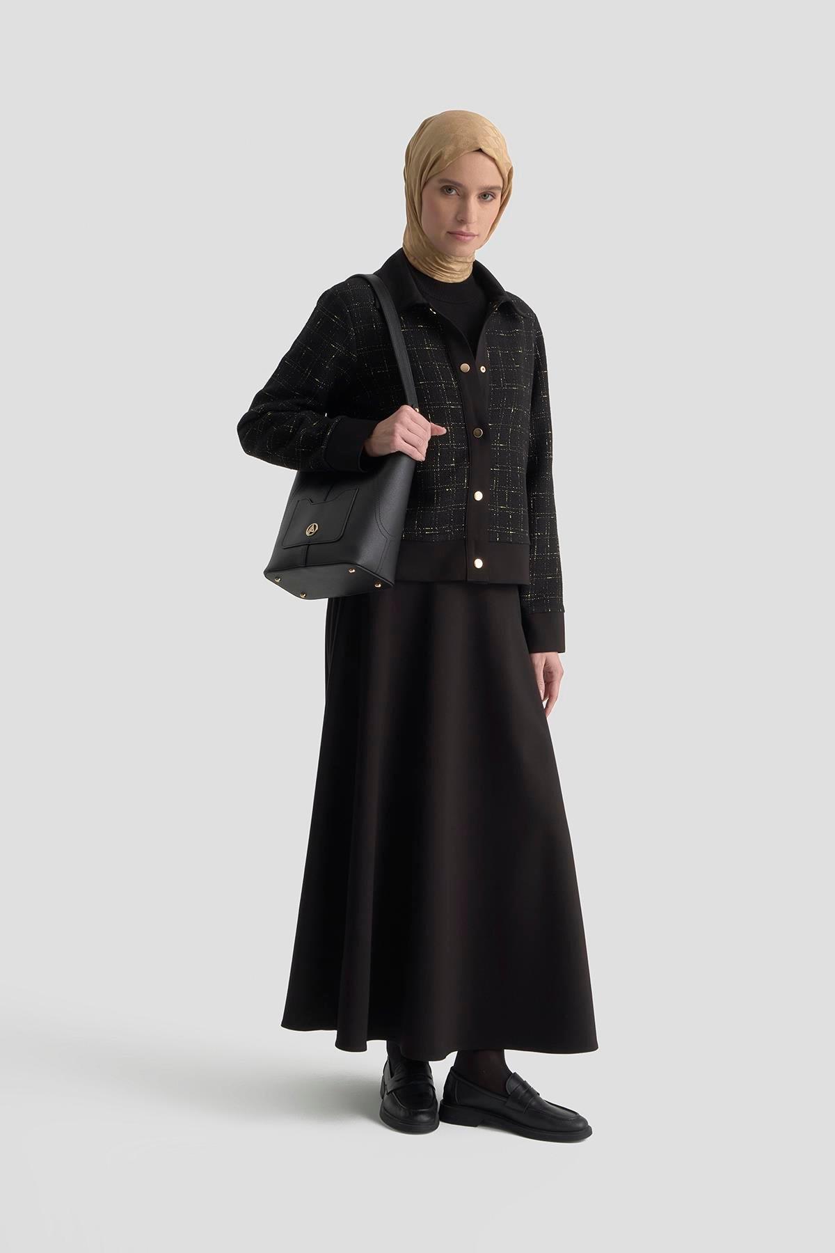 Armine TREND Etekli Tüvit Ceketli Takım Siyah 25KT651