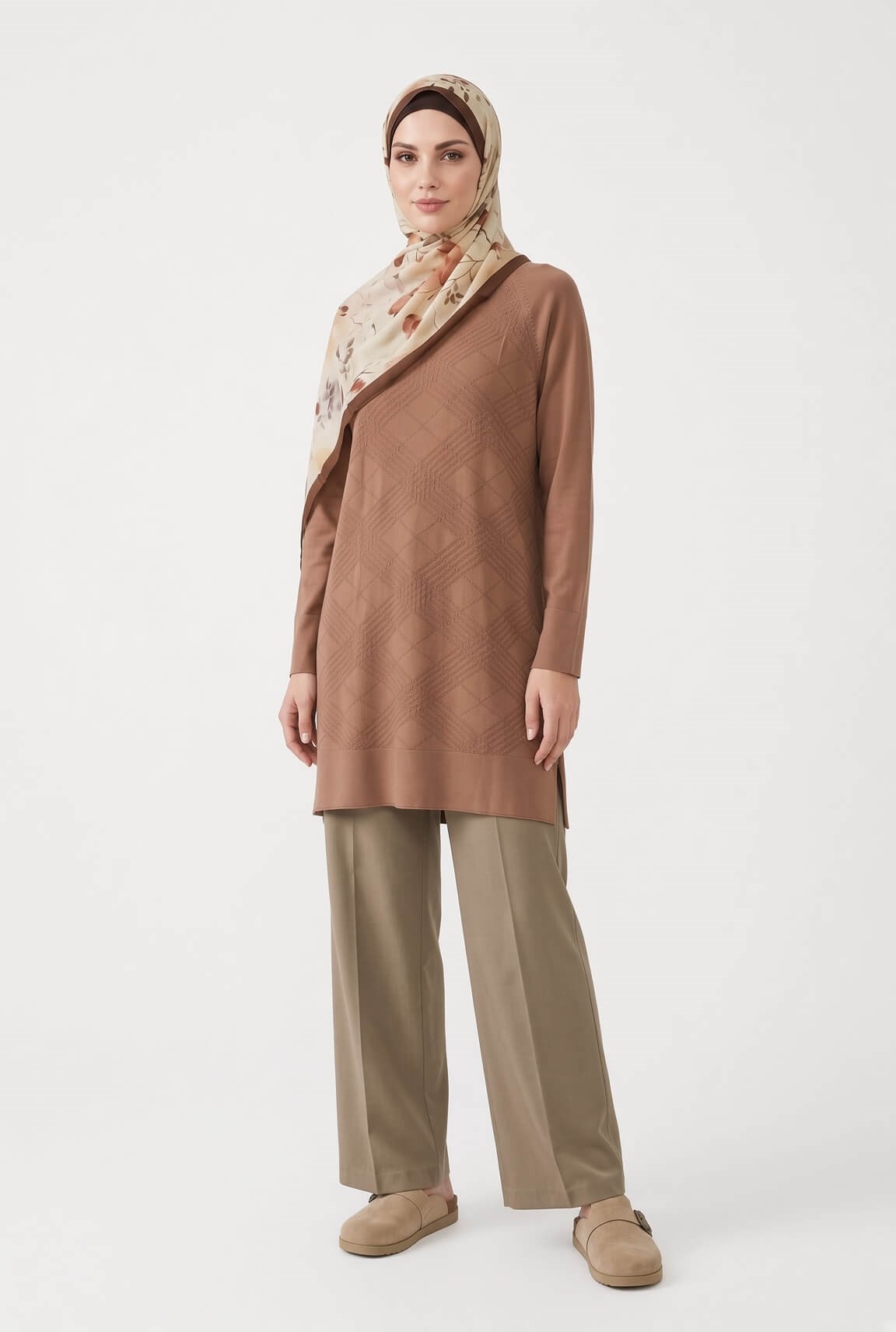 Armine TREND Geometrik Dokuma Desenli Triko Tunik 26KTD411