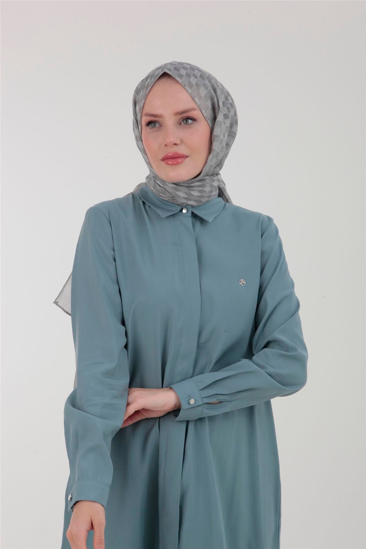 Armine Trend Gizli Düğmeli Gömlek 23YT459 Mint